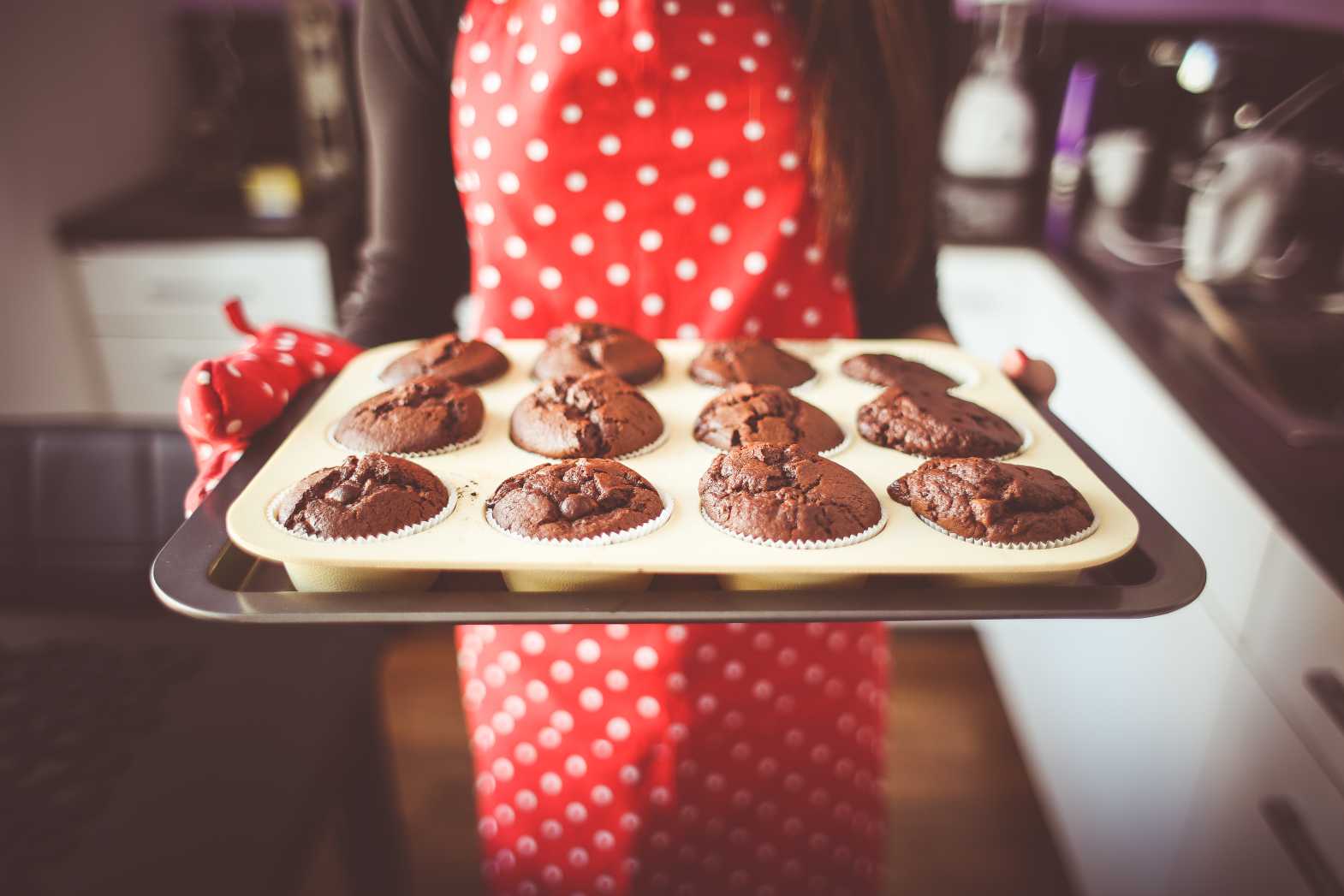 Muffins with chocolate drops