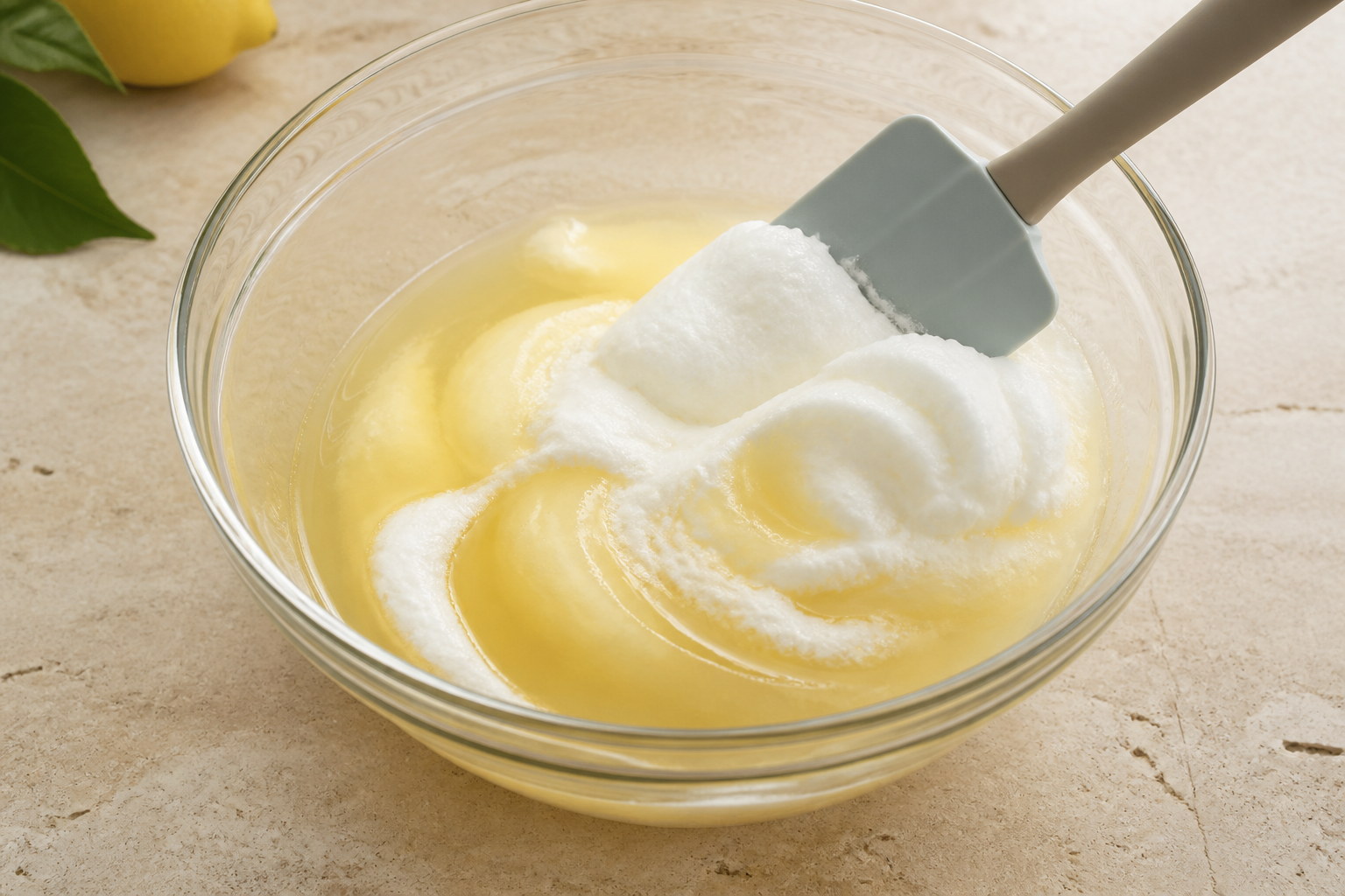 Albume pastorizzato incorporato nella base al limone